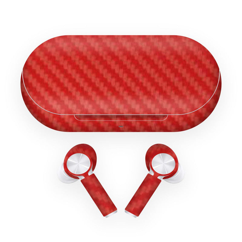 Buds Z Red Carbon Skins