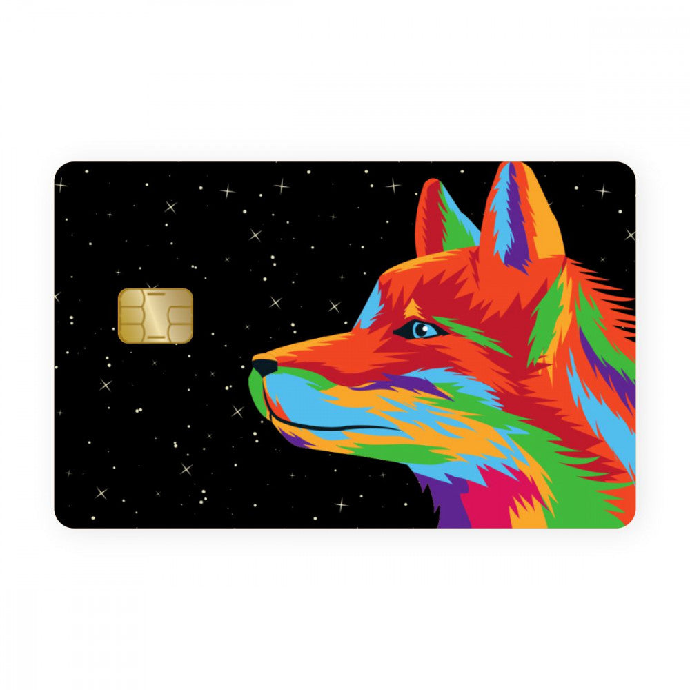 Acrylic Wolf Debit Card Skin & Card Skin. Anime Debit Card Skins.