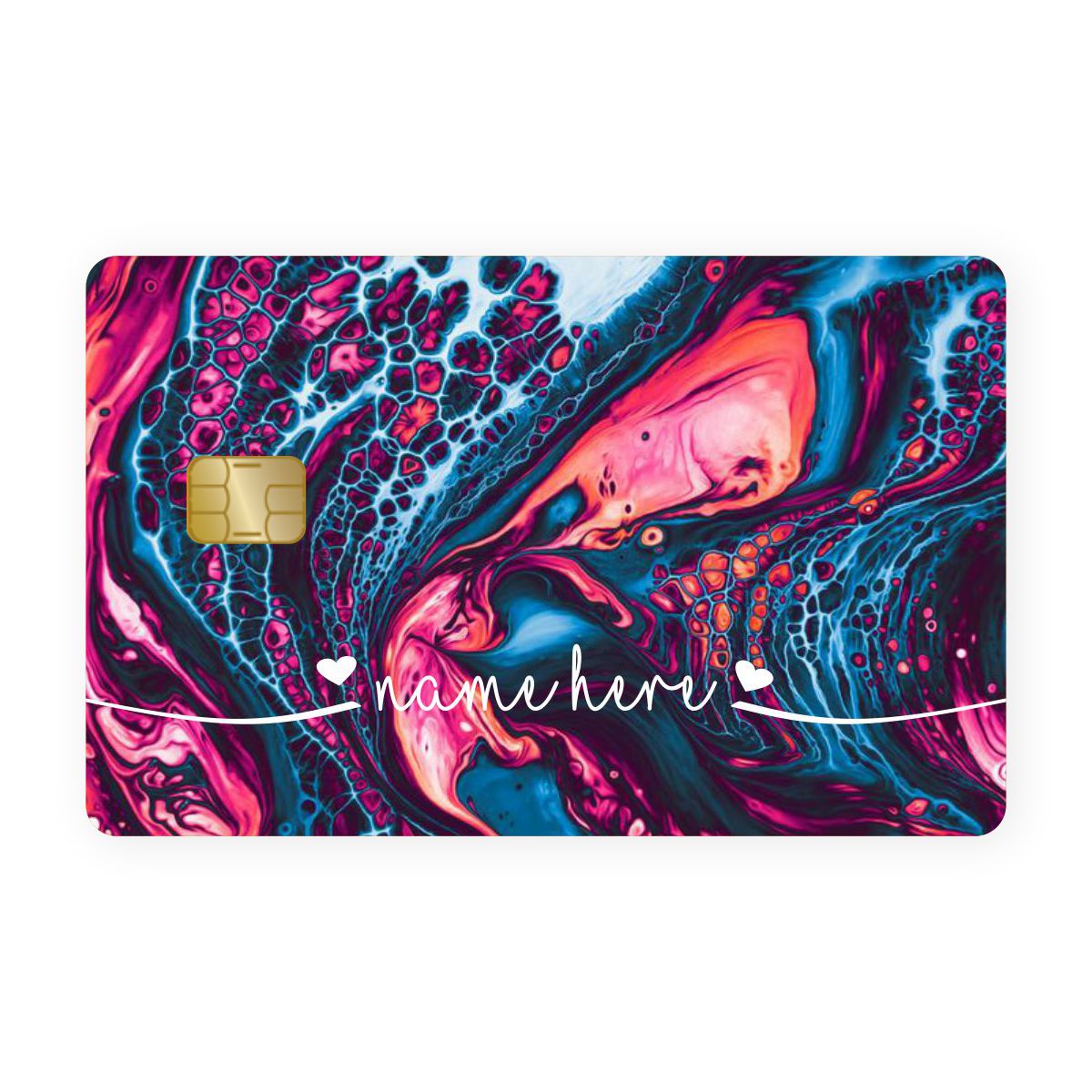 Liquid Swirl -Custom Name Debit Card Skin & Card Skin. Debit Card Skins. –  WrapCart Skins