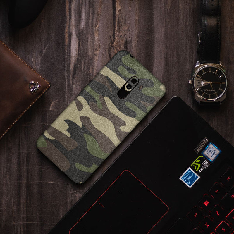 Vintage Green Camo - Leather Wrap