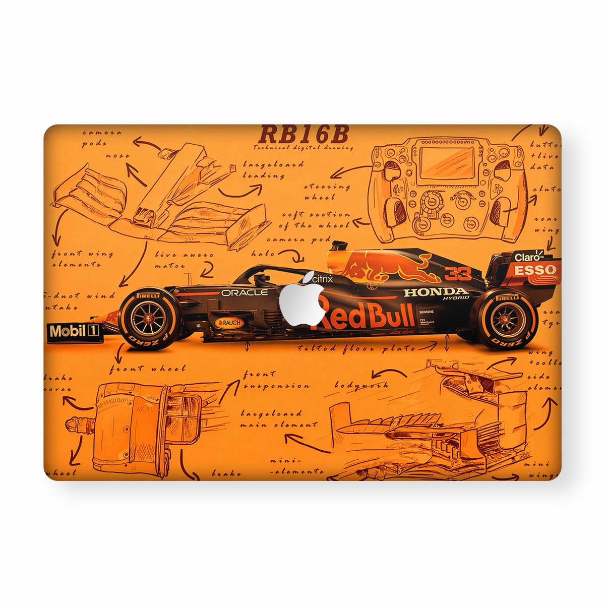 Max First Numbered Redbull Car MacBook Skin Secondary image