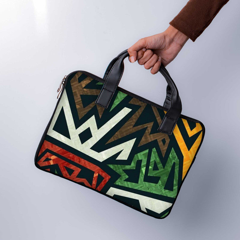Aztec Abstract Laptop Sleeve With Handle - WrapCart Main image