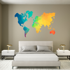 Colorful Map Wall Sticker