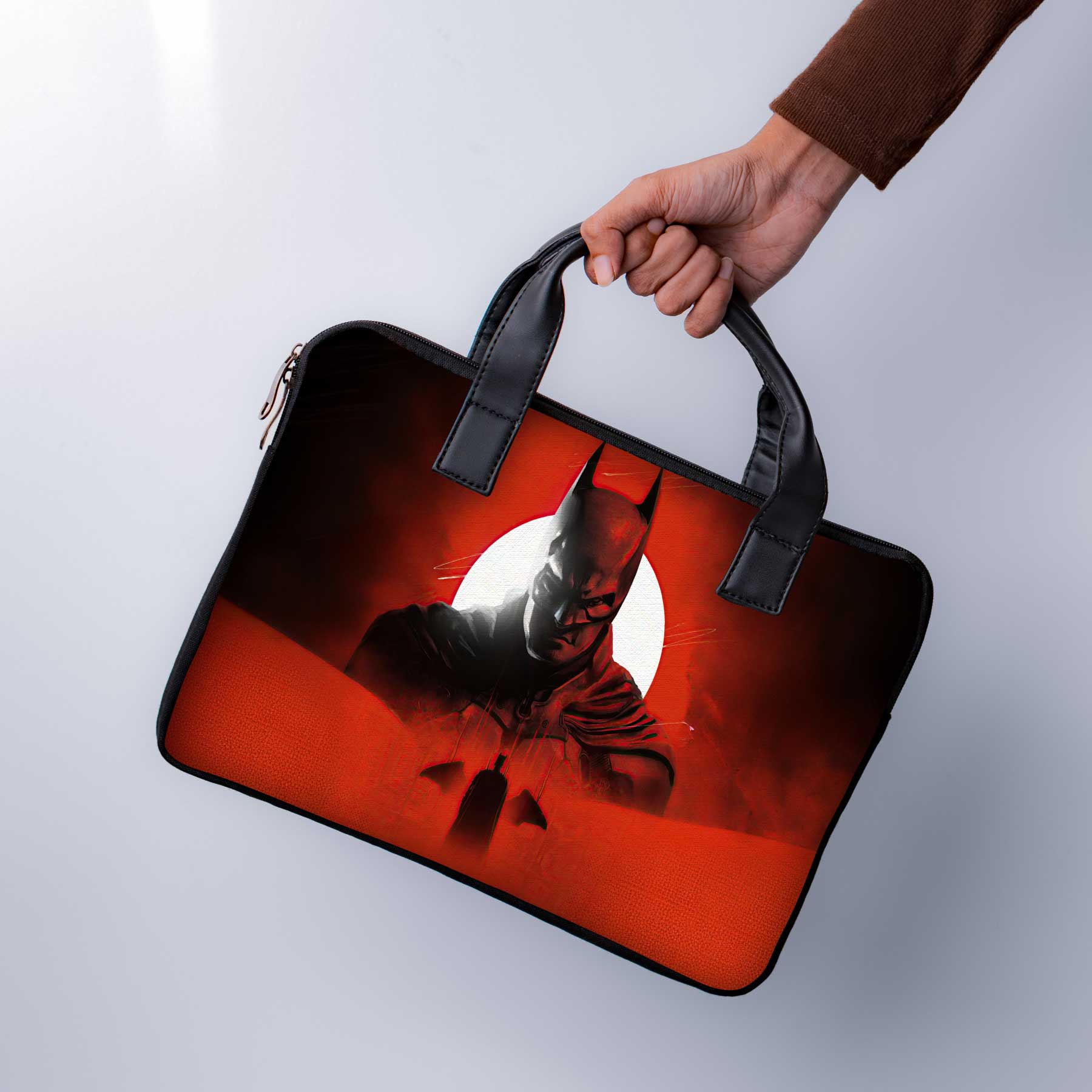 Red Gotham City Laptop Sleeve With Handle Main image