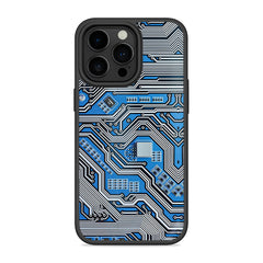 Motherboard Circuit - Blue Mobile Bumper Cover For iPhone 14 Series