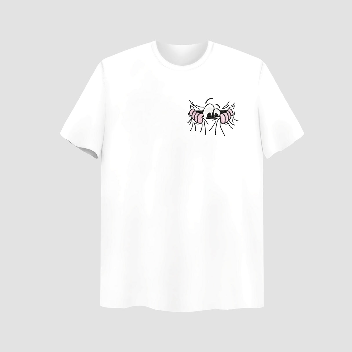 Eyes Embroidered White Oversize T Shirt Main image