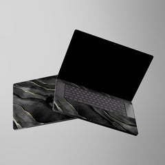 Royal Black Marble Laptop Skin