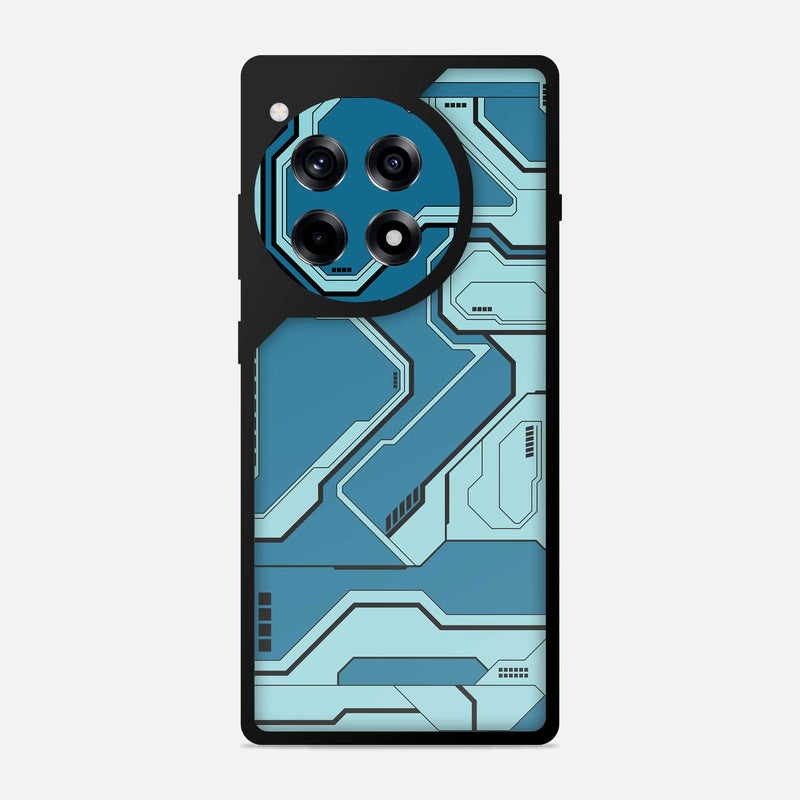 Techy Cyber Blue Bumper Mobile Cover Secondary image