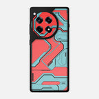 Techy Cyber Red Bumper Mobile Cover - WrapCart