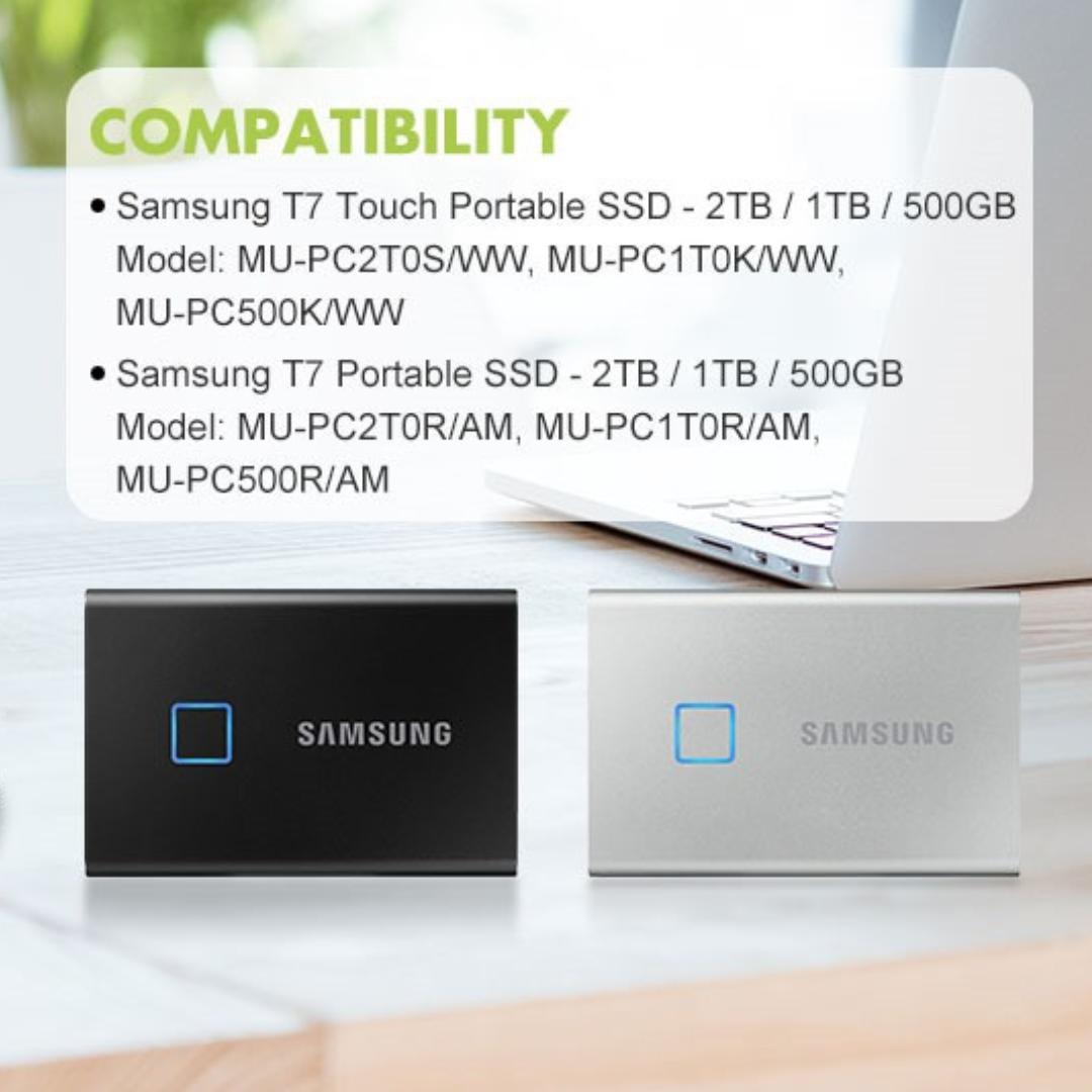 Samsung T7 and T7 Touch SSD Organizer - Black Hard EVA Case