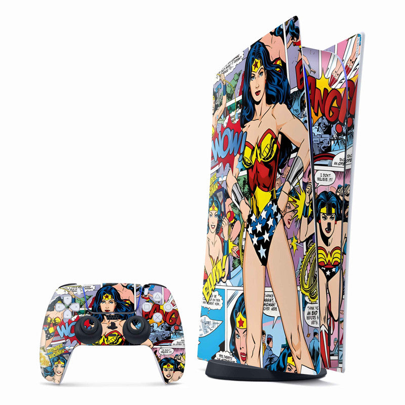 Wonder Woman Comic Play Station Skin Main image