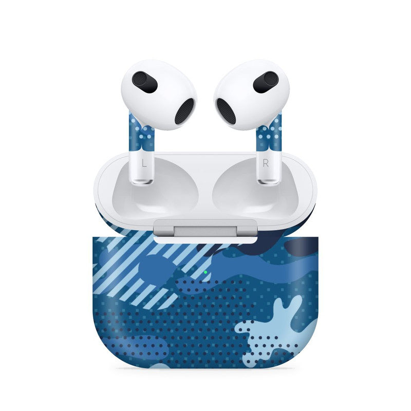 Airpods 4 Military Blue Camo Skin Main image