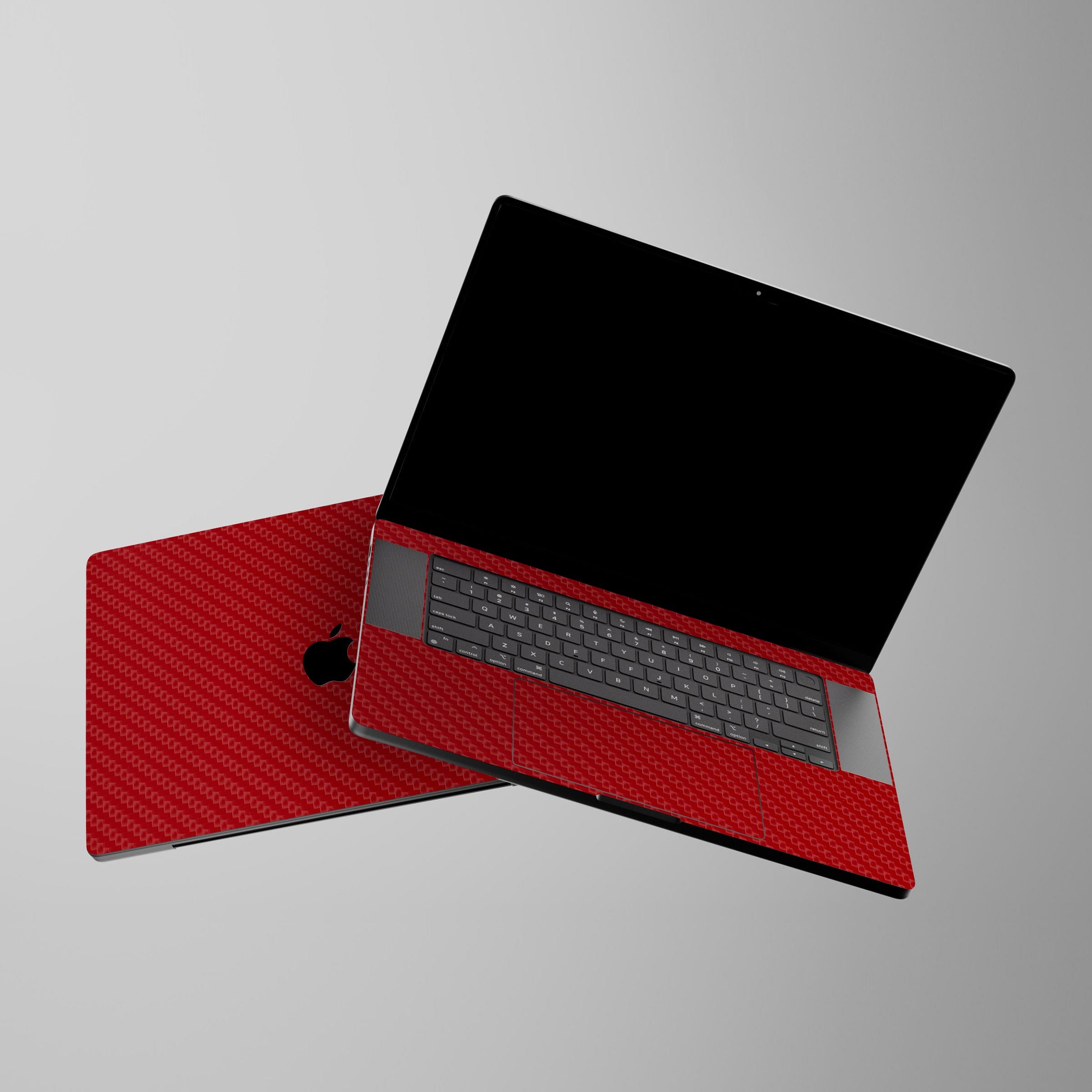 Macbook Red Carbon Laptop Skins Main image