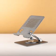 360 Degree Rotating Base, Foldable Aluminum Metal Mobile/iPad/Table Stand