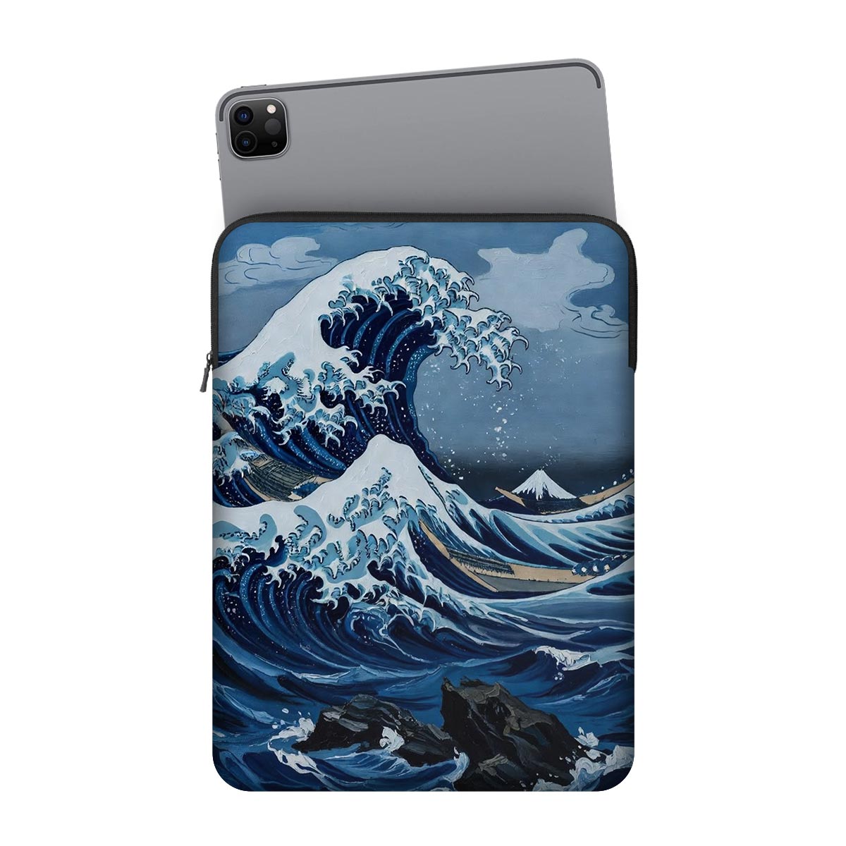 Blue Kanagawa iPad Sleeve