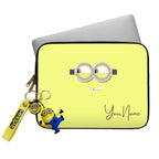 Minion Custom Name Laptop Sleeve With Charm