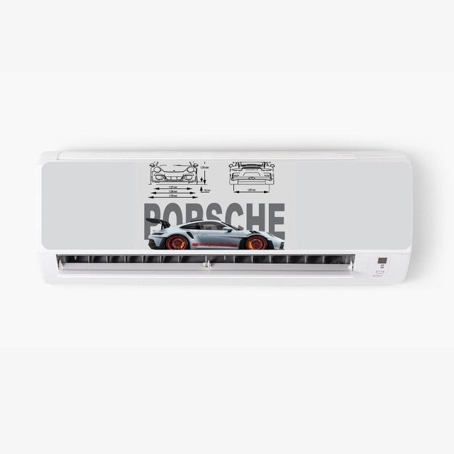 Porchse AC Sticker - Split AC Decal | Air Conditioner Skin Sticker Main image