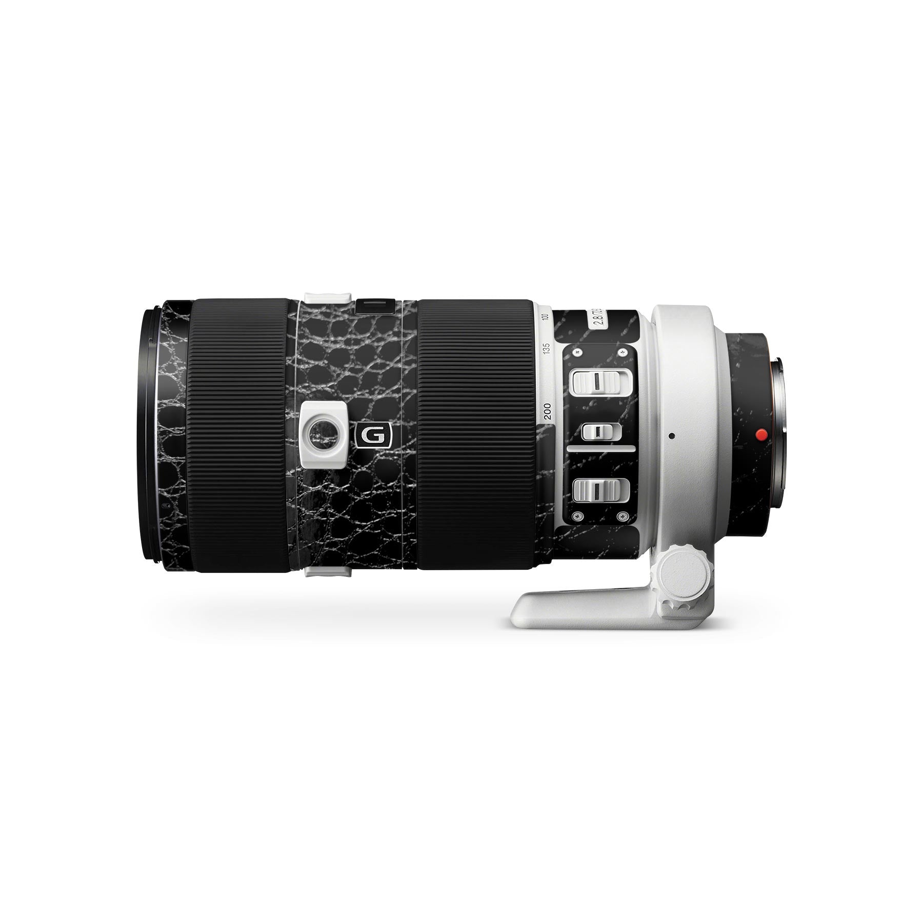 Black Croc Leather Lens Skins - Premium Texture