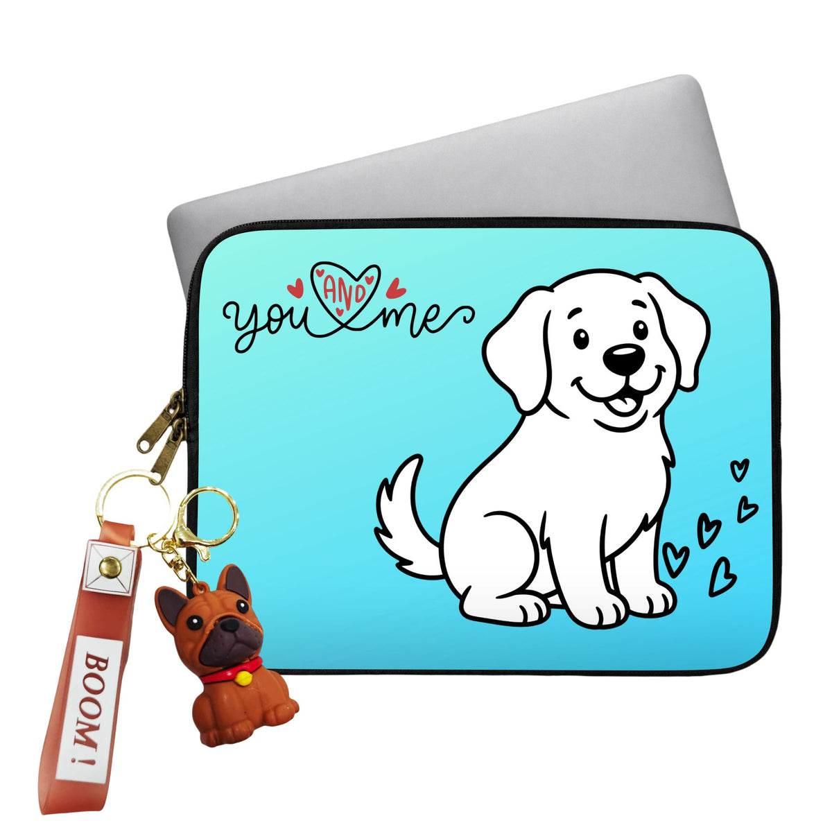 Paw Laptop Sleeve With Charm Main image