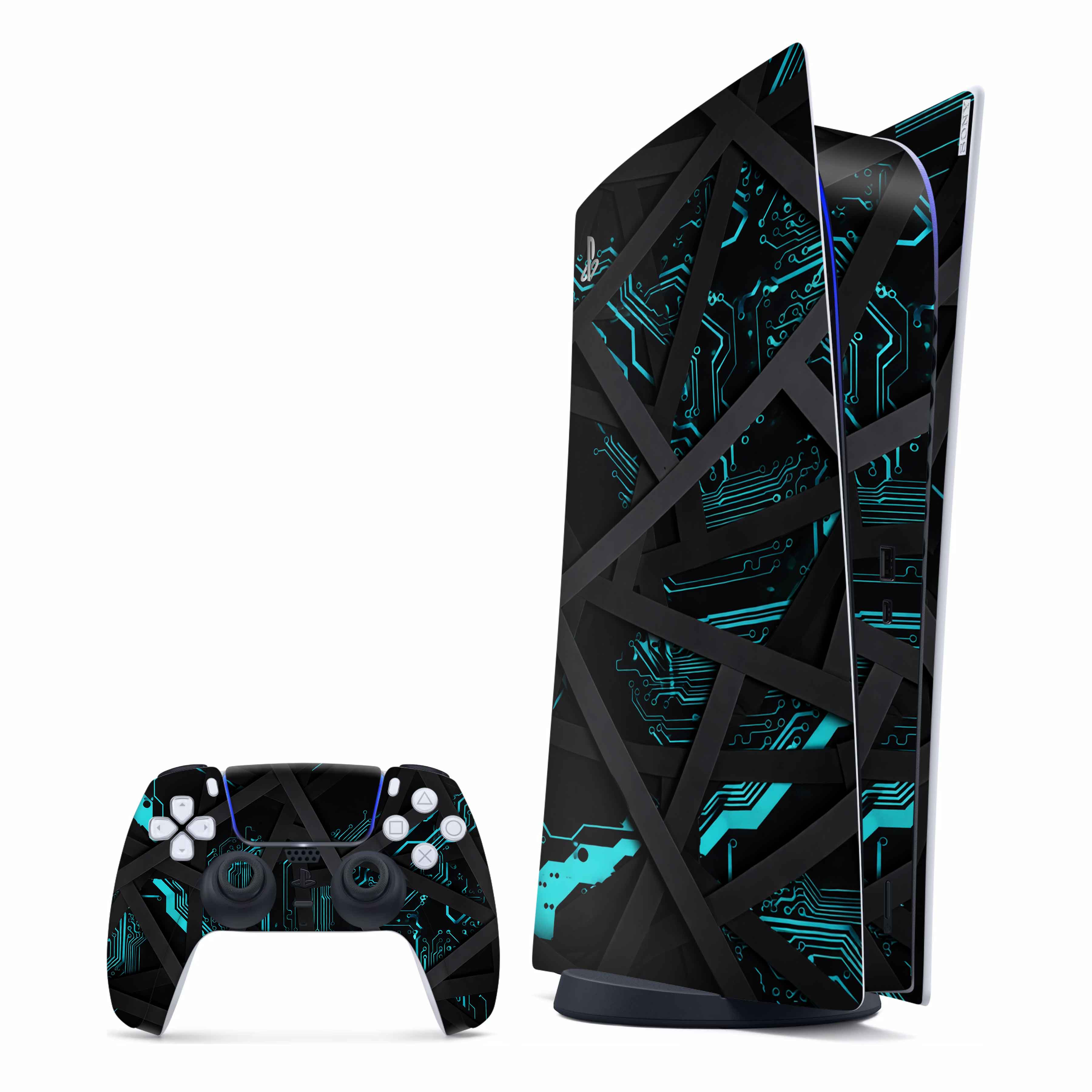 neon-circuit-playstation-5-skin Main image