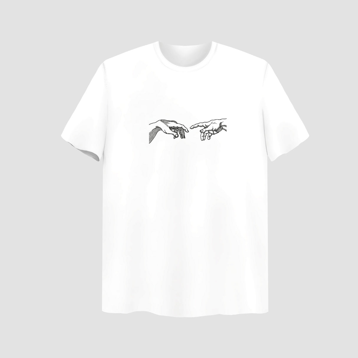 Adam Hands Embroidered White Oversize T Shirt Main image