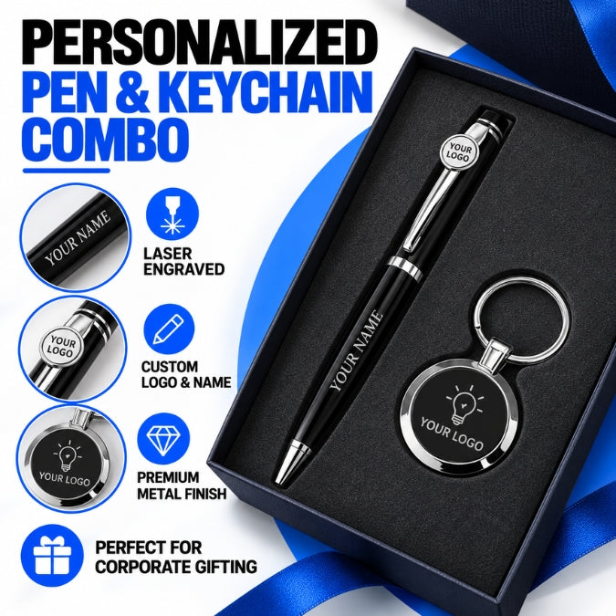 Customised Pen & Keychain Set - Your Profession - Corporate Gifting & Bulk Order Catalog - WrapCart