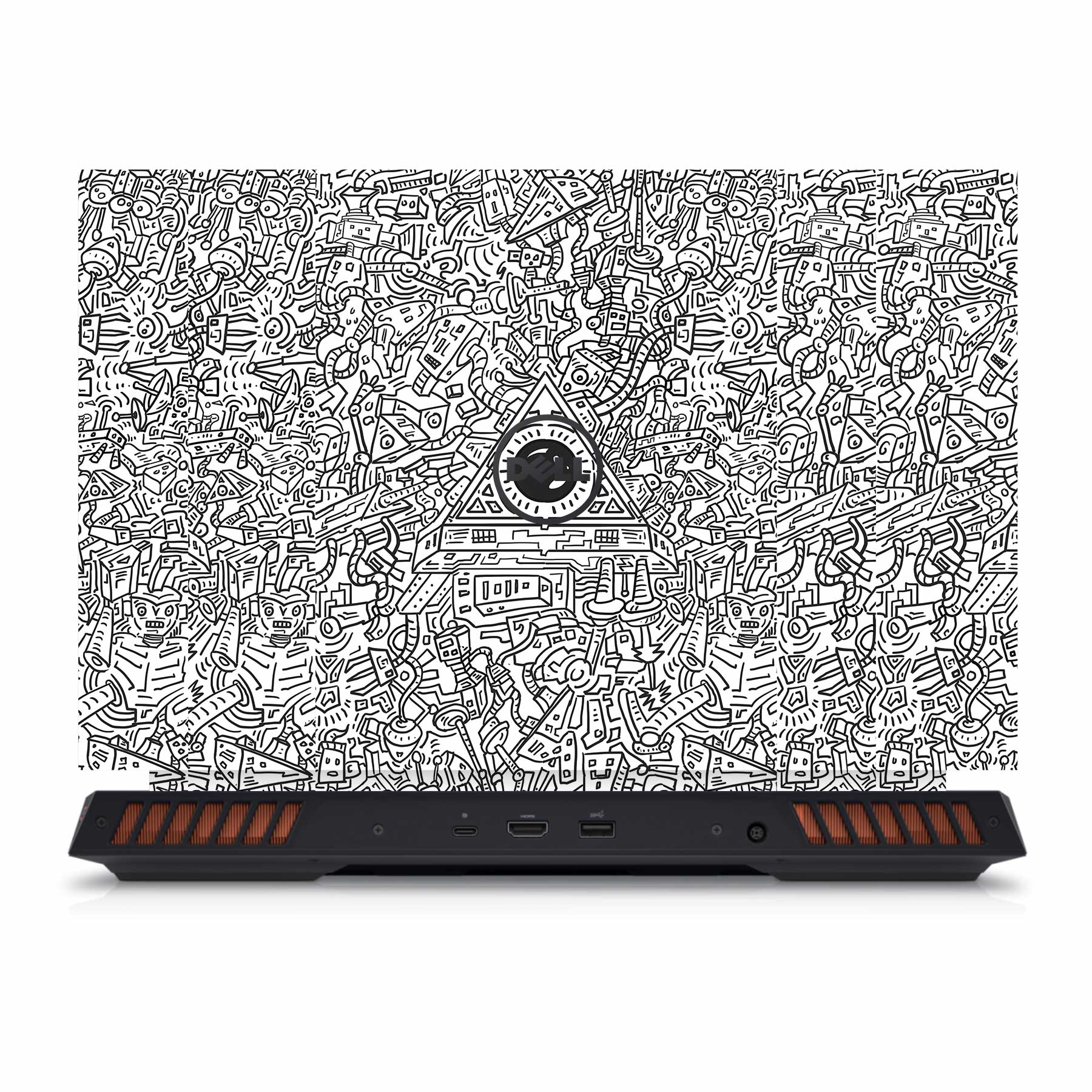 Robotic Doodle Laptop Dell G15 5520 Laptop Skin Main image