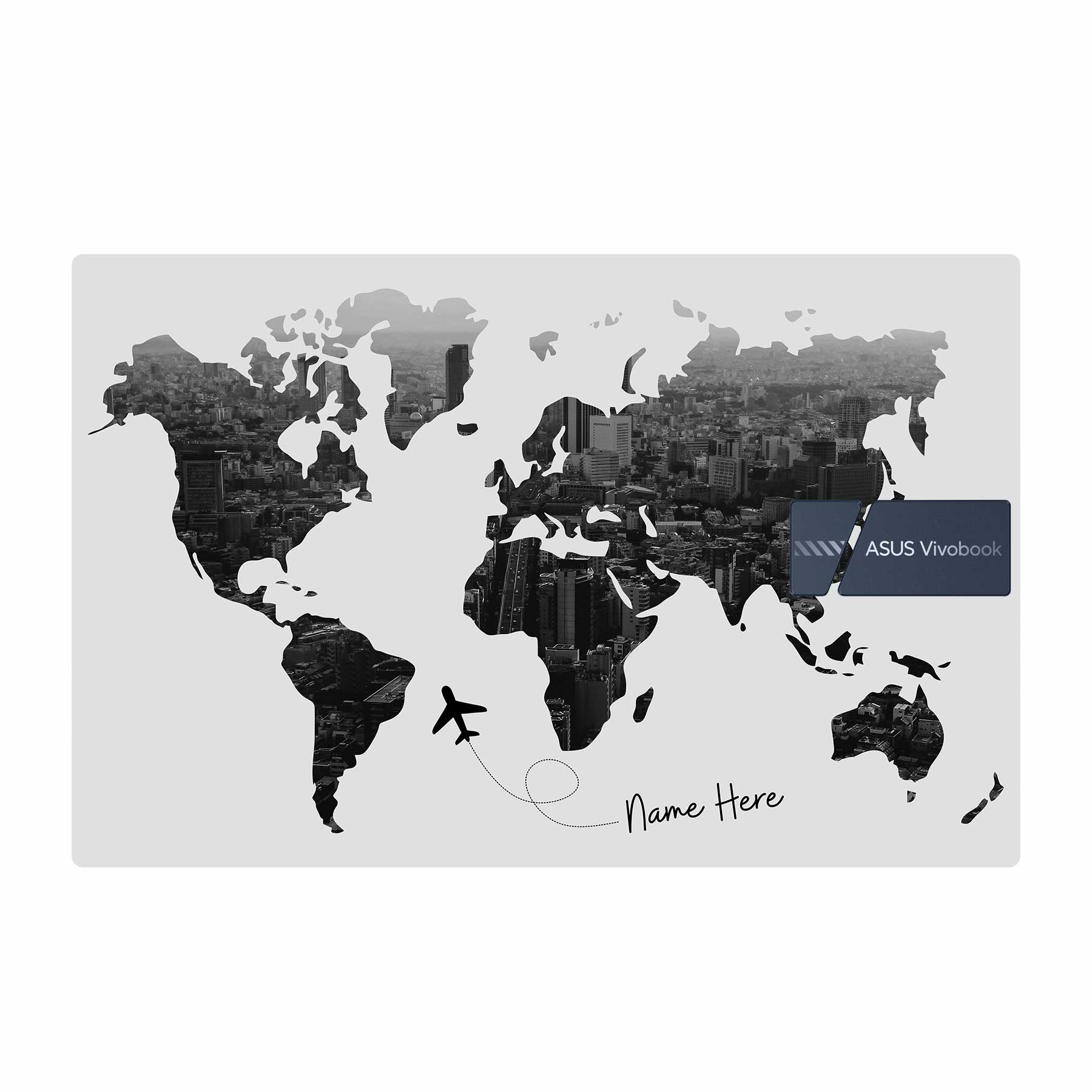 Asus Vivobook 15 X1504ZA X1502ZA Laptop Skins & Wraps - WrapCart | All Over the World Custom Name Asus Vivobook 15 X1504ZA X1502ZA Laptop Skin Main image