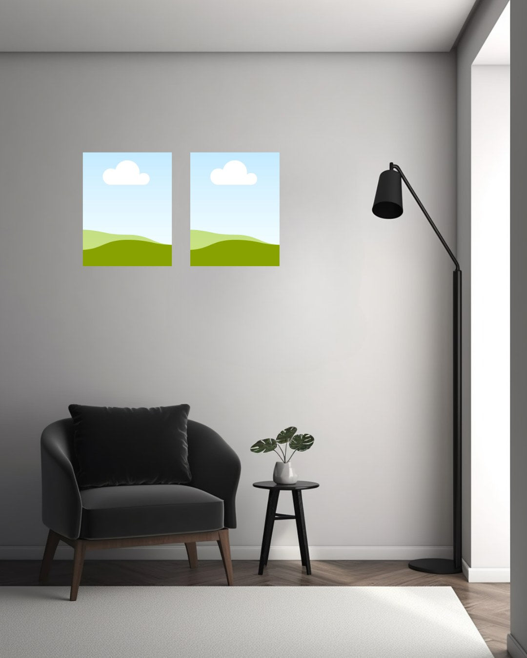 Customized Wall Self Adhesive Poster - Set of 2 Main image
