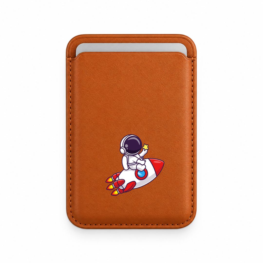 Magnetic Printed MagSafe Astro Kid Wallet