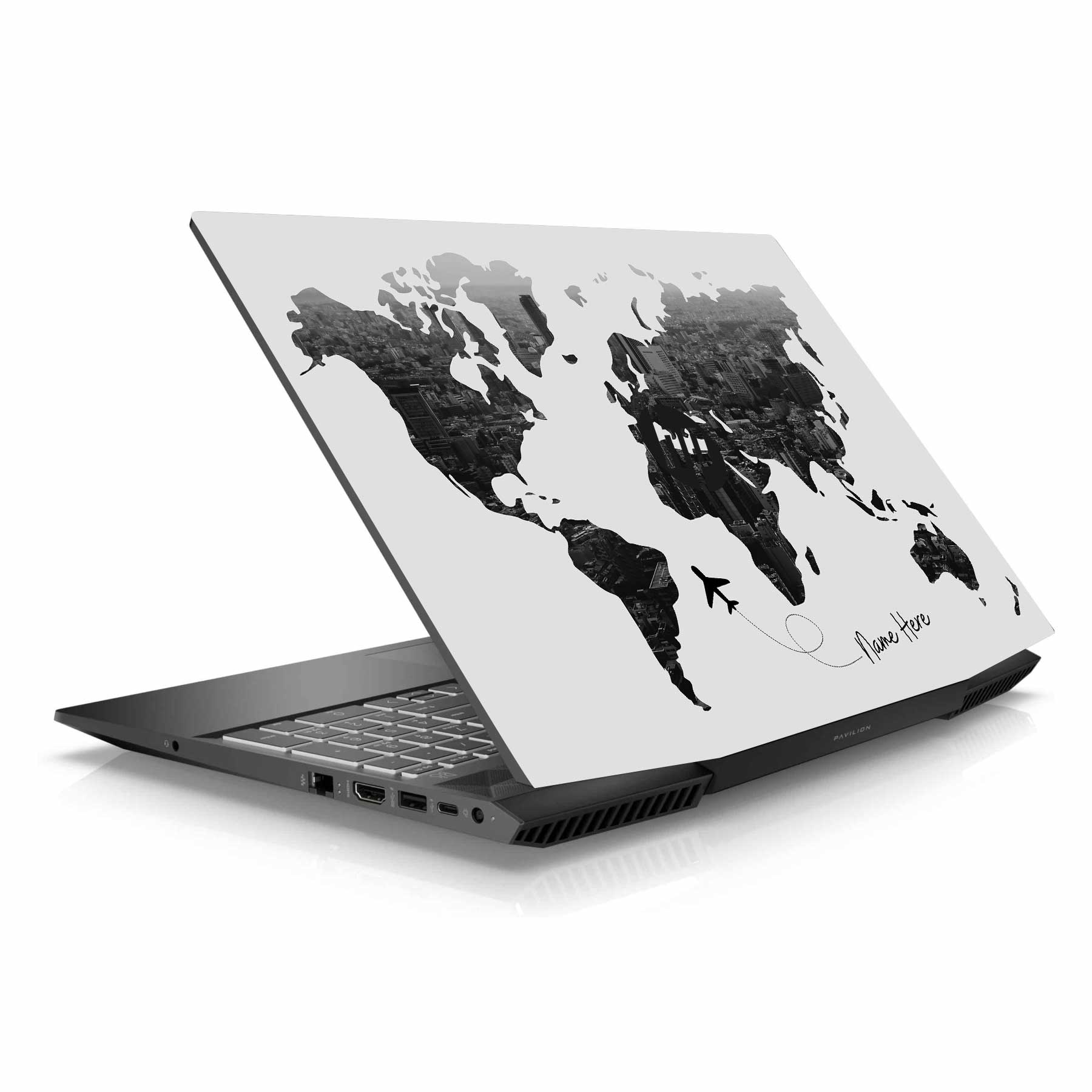 All Over the World Custom Name HP Pavilion Gaming 15 EC Series Laptop Skin
