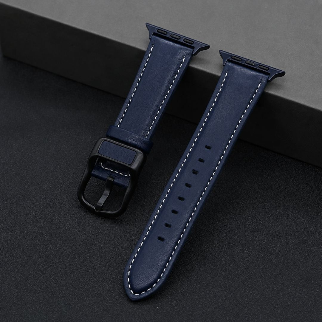 Apple Watch Navy Blue Weave Leather Strap Main image