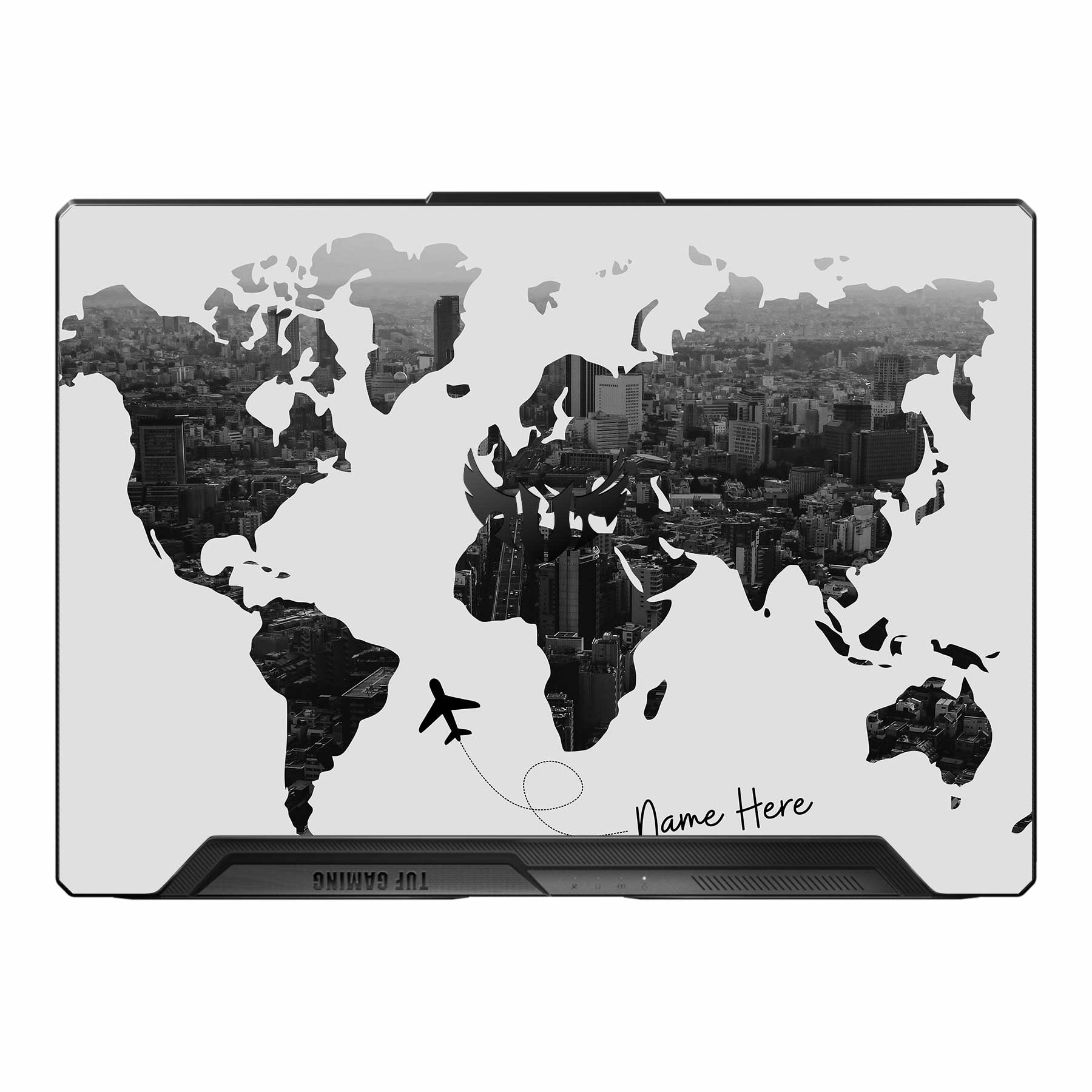 Asus TUF A15 FA506 FA507 FX506 FX507 Laptop Skins & Wraps - WrapCart | All Over the World Custom Name Asus TUF A15 FA506 FA507 FX506 FX507 Laptop Skin