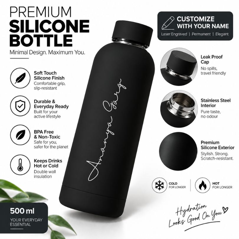 Soft Silicone Insulated Stainless Steel Vacuum Bottle