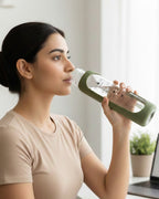 Pillar Borosilicate Glass Water Bottle - Keeps You Hydrated - Black