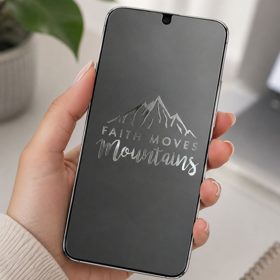Emboss 3D Transparent Mobile Screen Protector - Mountains
