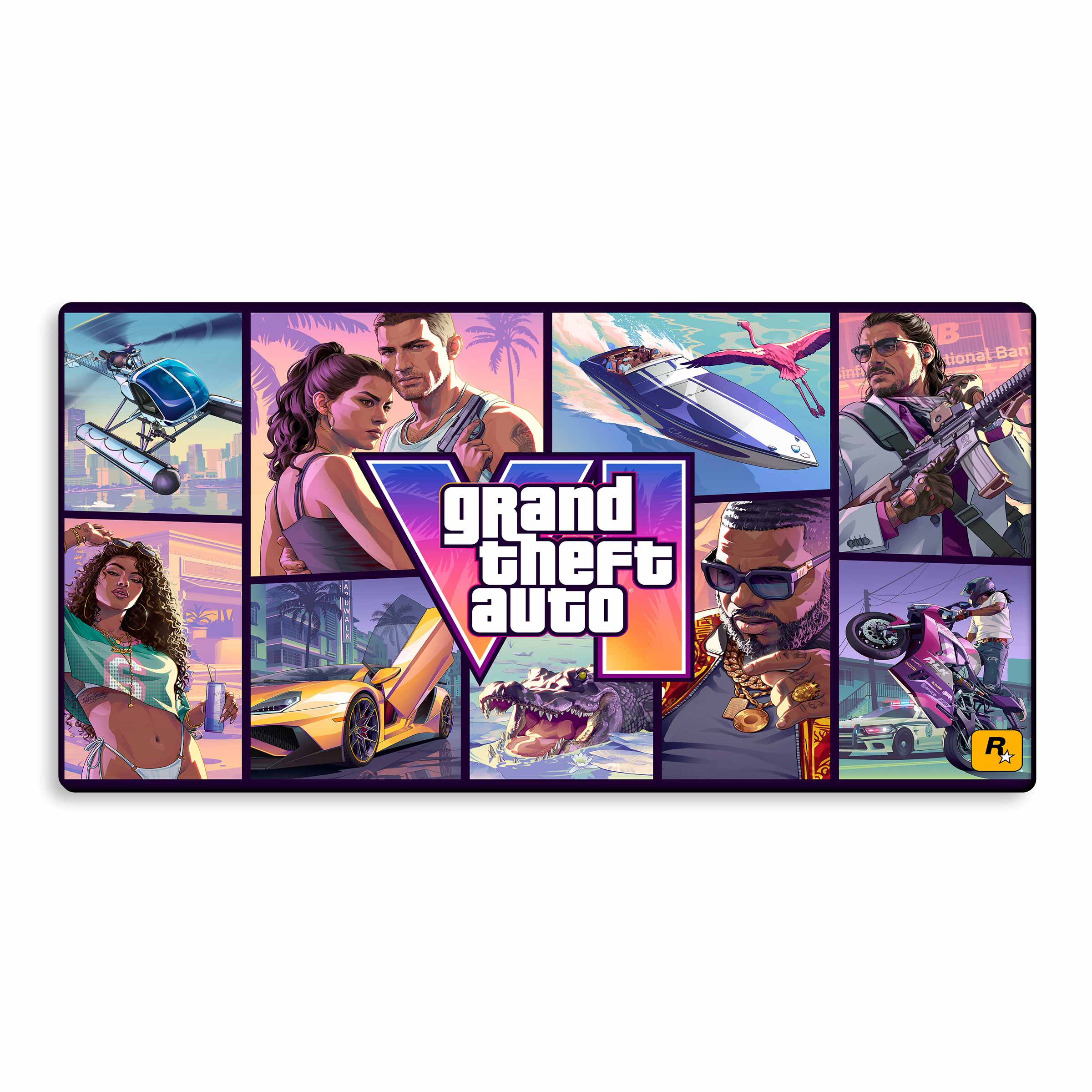 GTA 6 Inpired Tech Mat | Extra Large GTA MousePad