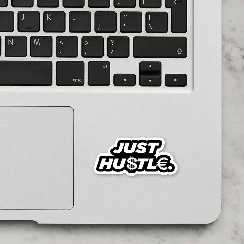 Just Hustle Laptop Sticker Main image