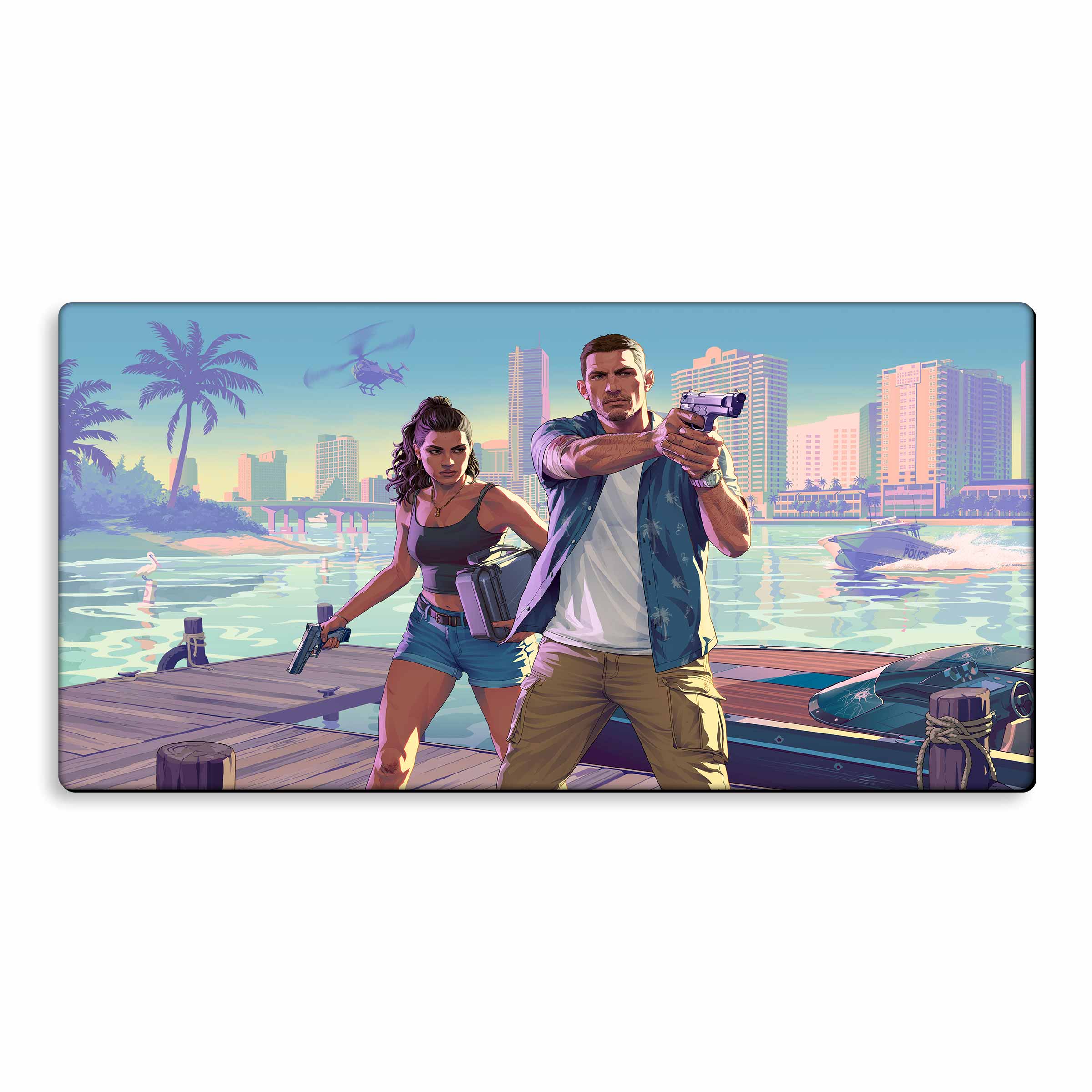 GTA 6 Inpired Tech Mat | Extra Large GTA MousePad
