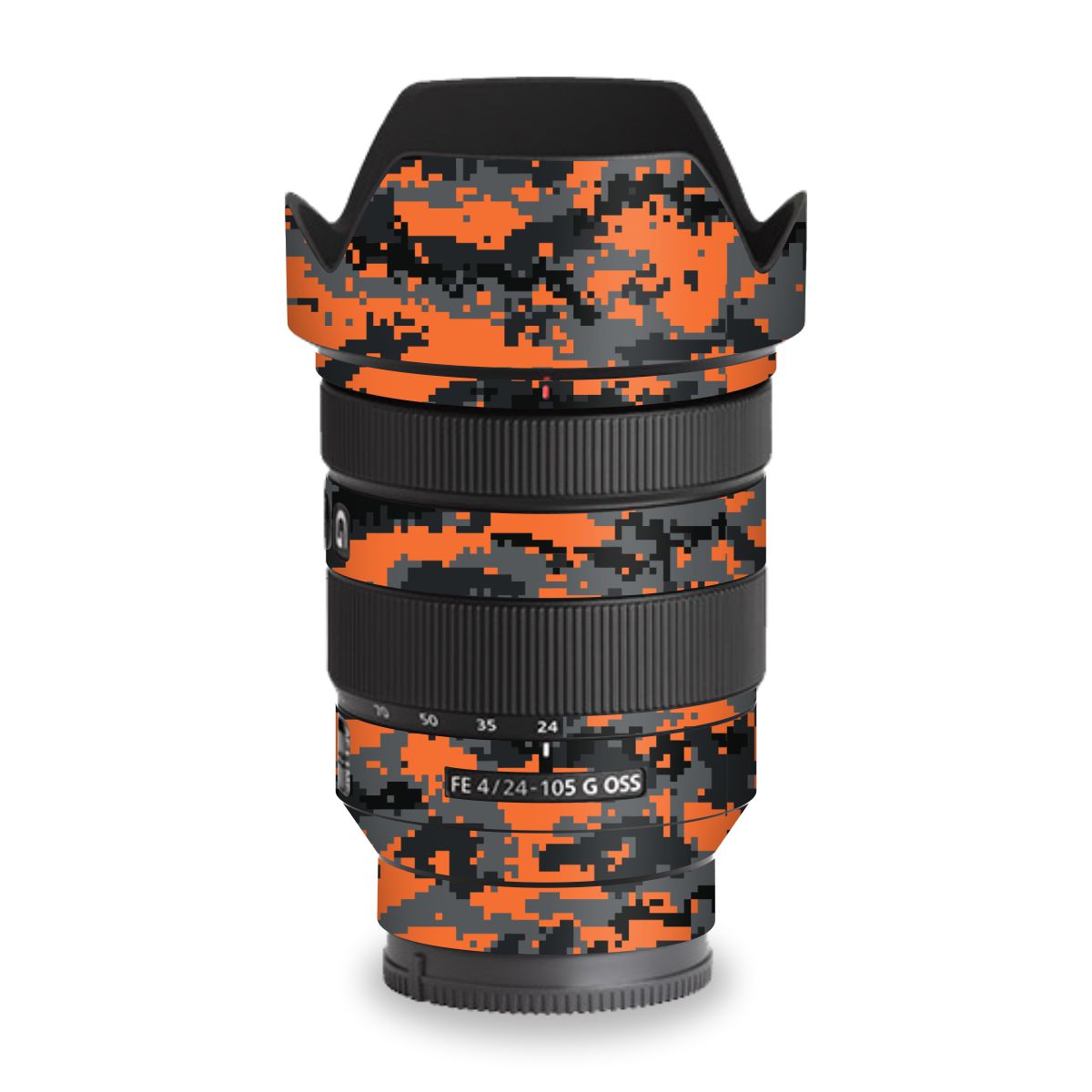 Orange Pixel Camo Lens Skins Secondary image