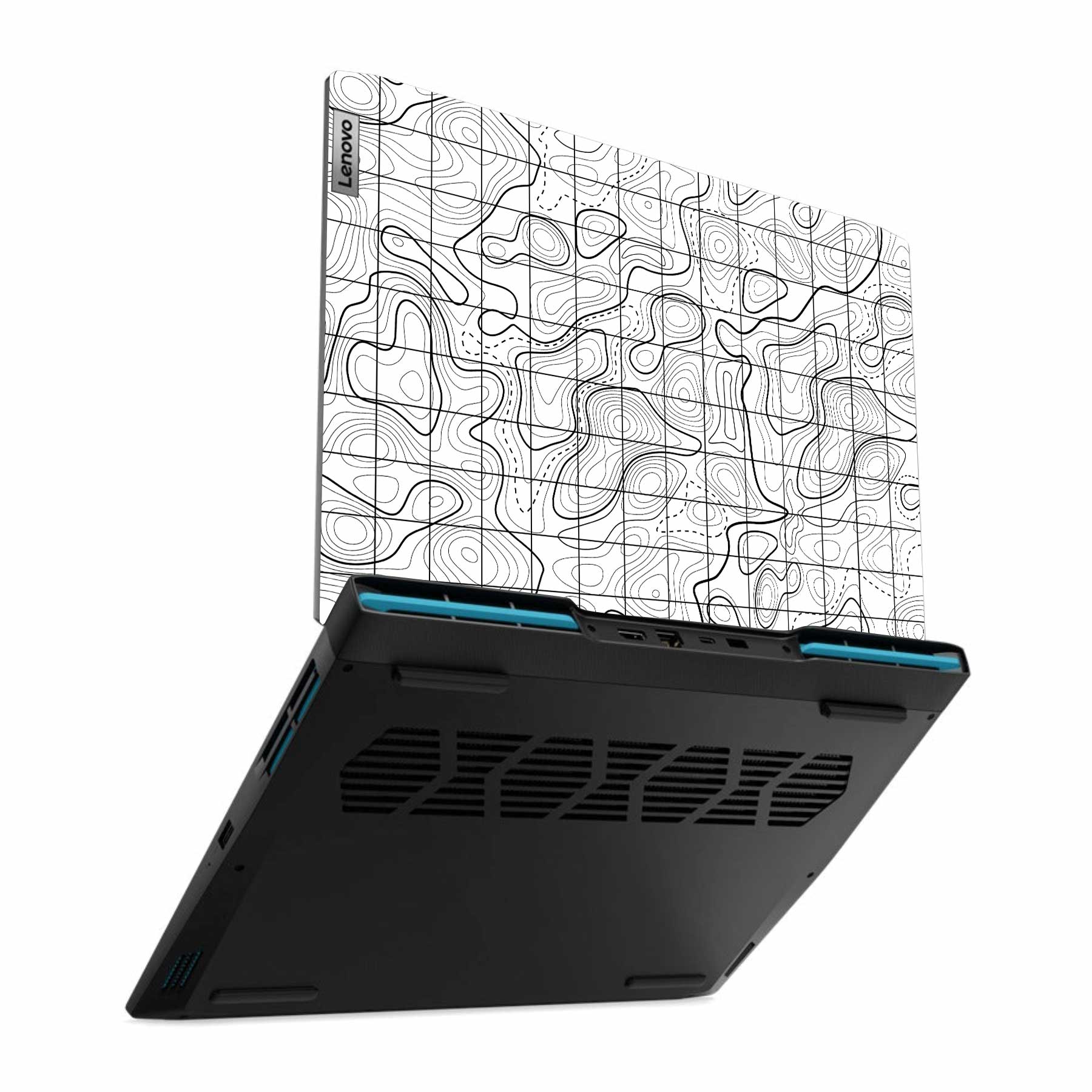 White Topography Exclusive Ideapad Gaming 3 Laptop Skin Main image