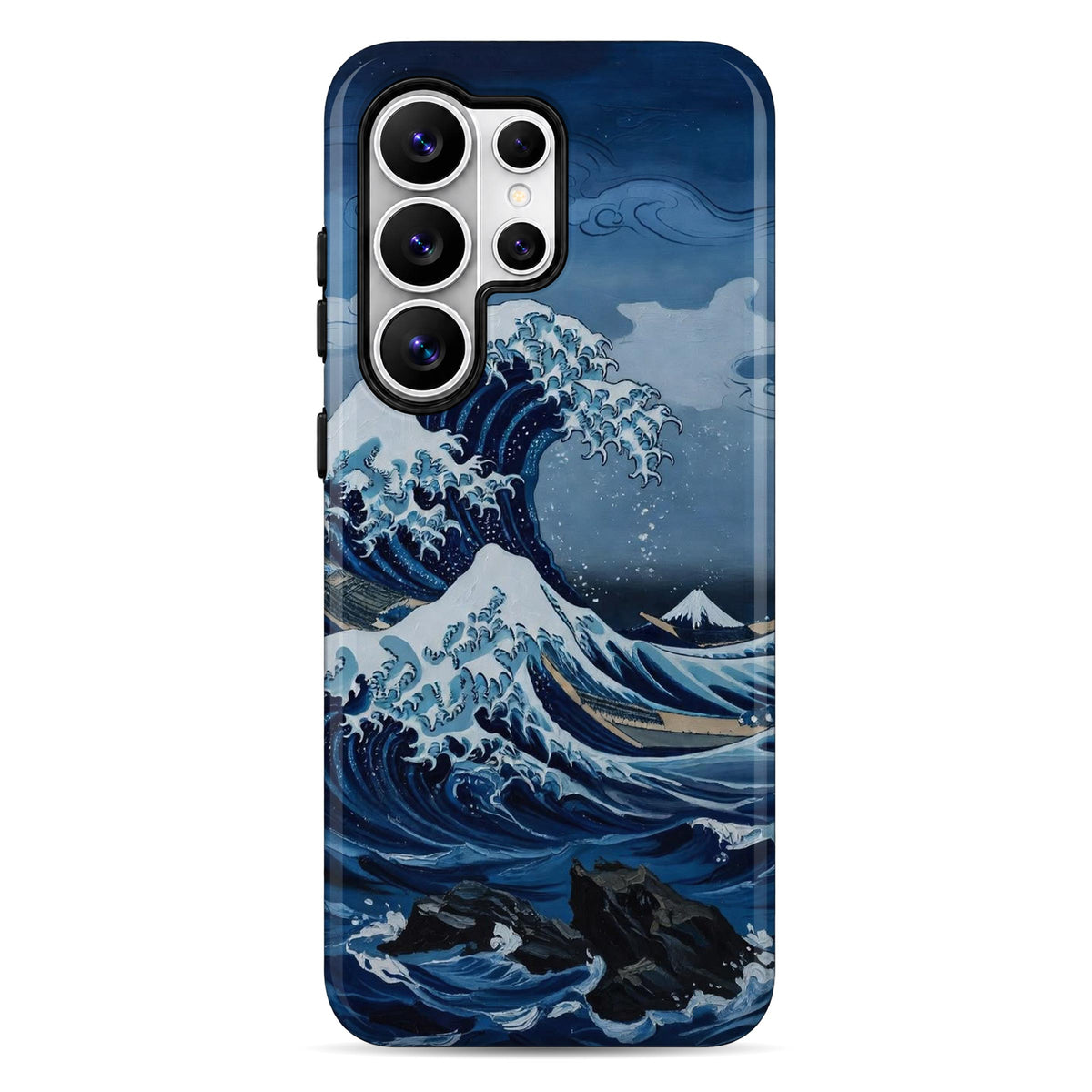 Blue Kanagawa New | WrapCart Armor Double Layer Shockproof Glossy Phone Case Main image