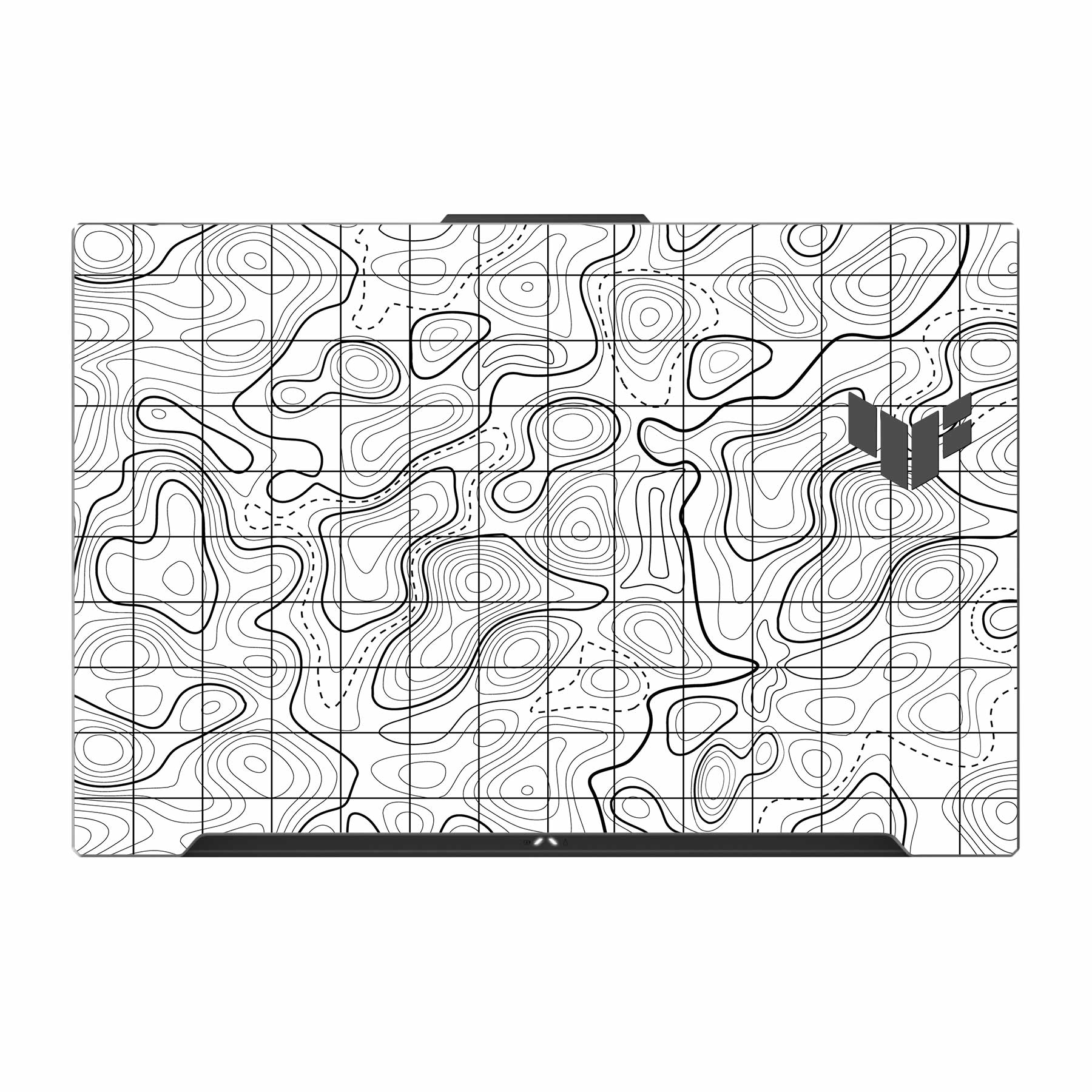 White Topography Exclusive Asus TUF Gaming F17 FX707Z Laptop Skin