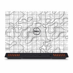 White Topography Exclusive Dell G15 5520 Laptop Skin