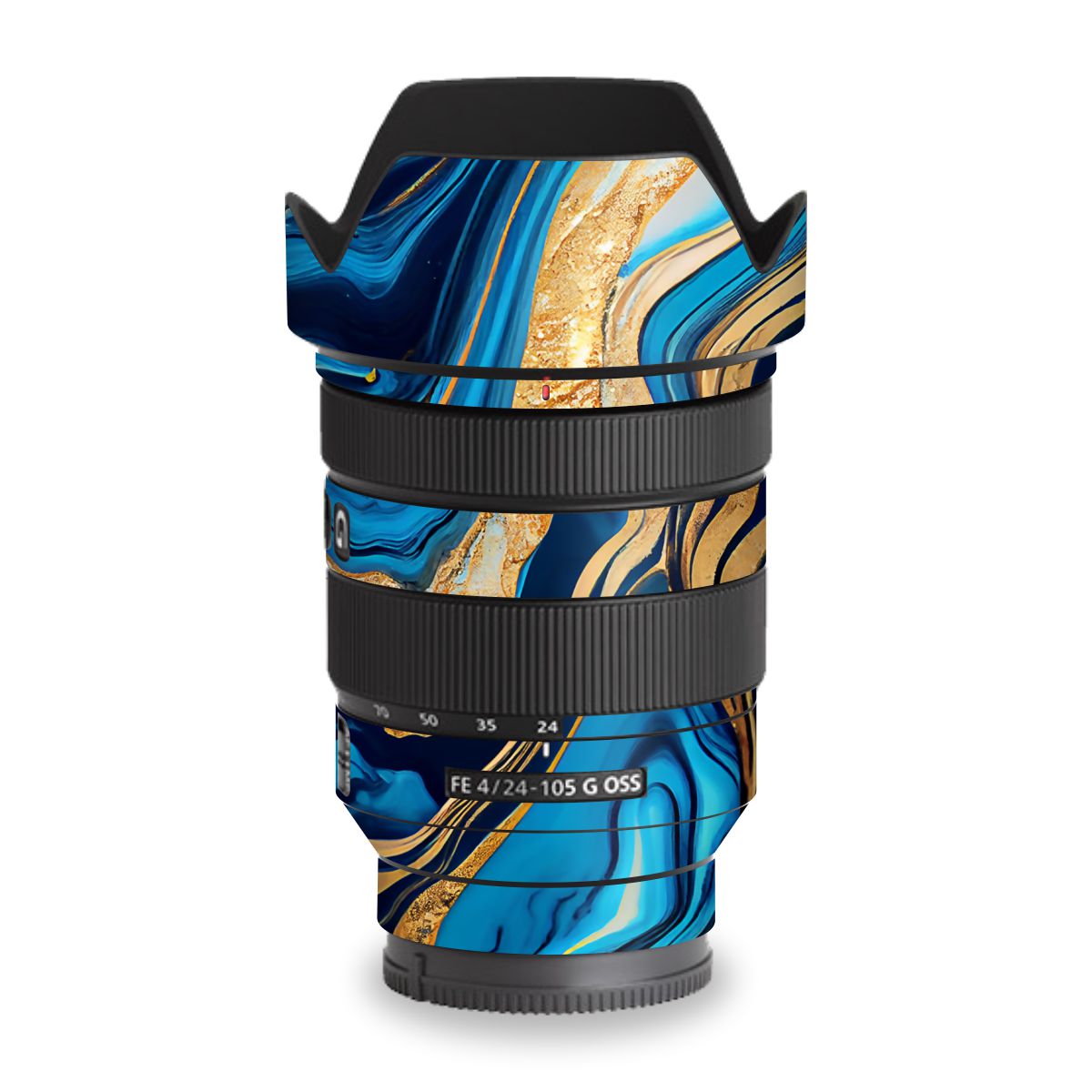 Blue Gold Marble Swirl Lens Skins Secondary image