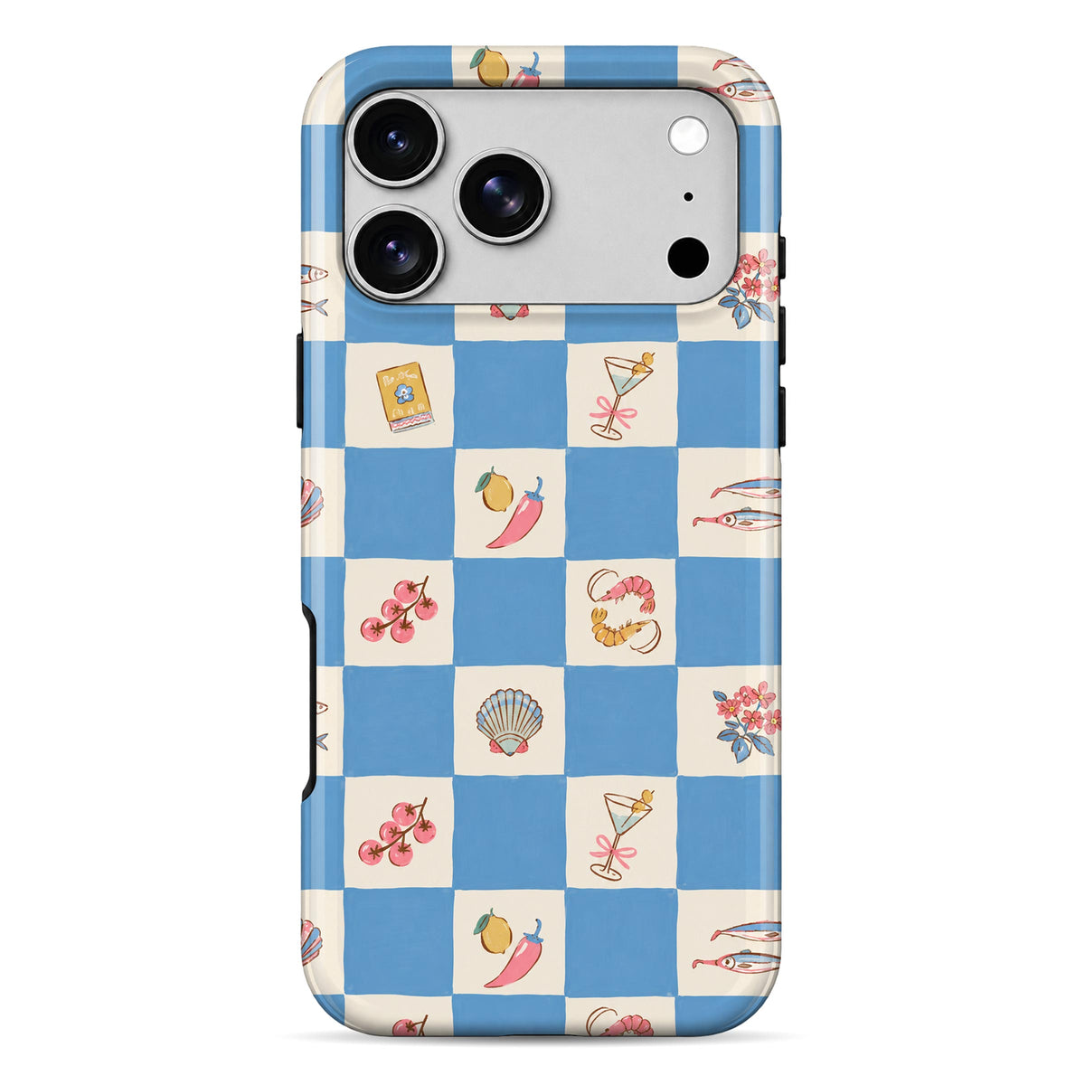 Blue Coastal Checker Armour Mobile Cover Main image