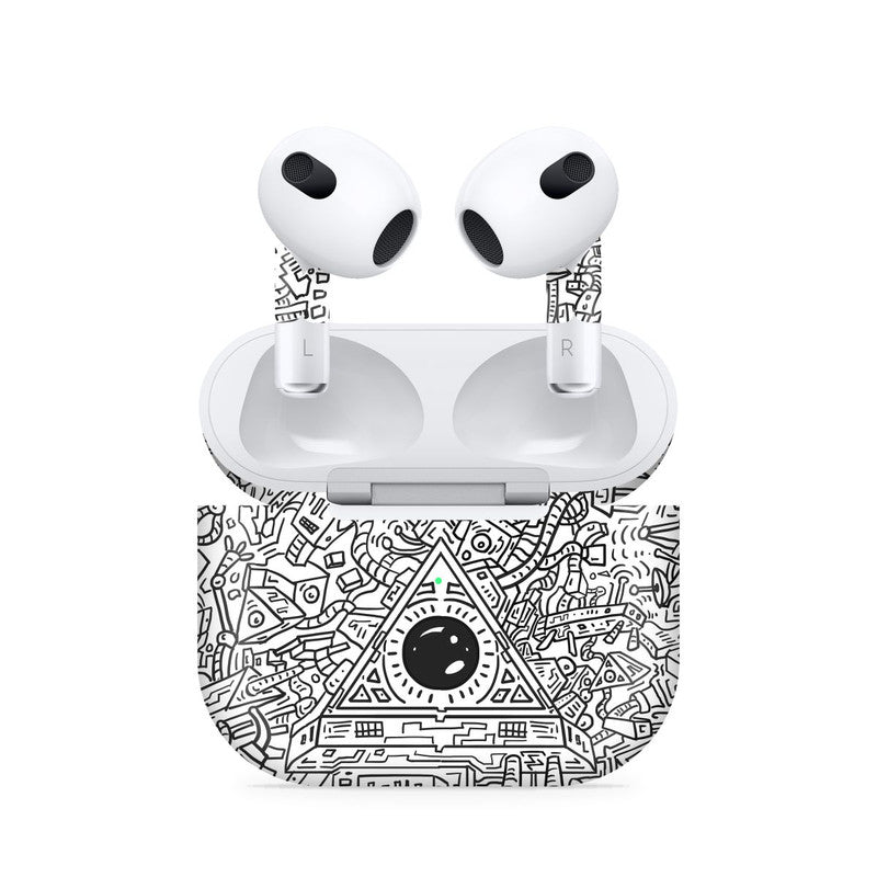 Airpods 4 Robotic Doodle Skin Main image