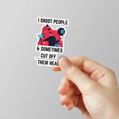 I cut off their head Laptop Sticker