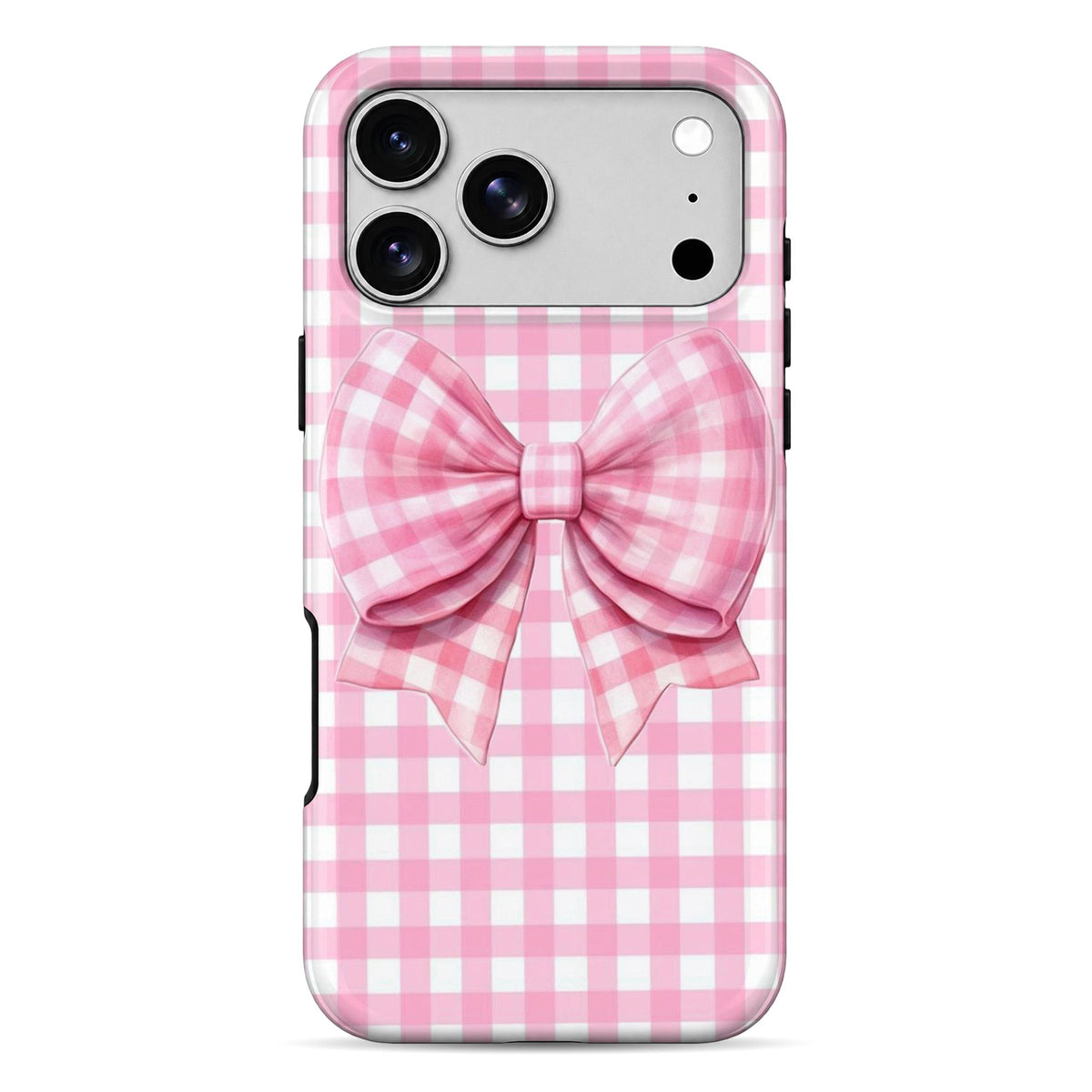 Pink Gingham Garden Armour Mobile Cover Main image
