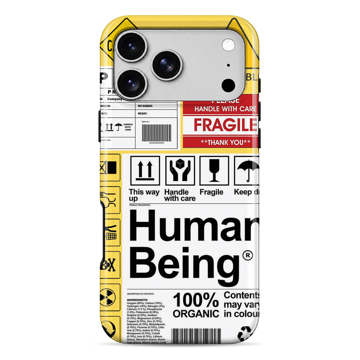 Fragile sticker 1 | WrapCart Armor Double Layer Shockproof Glossy Phone Case Main image